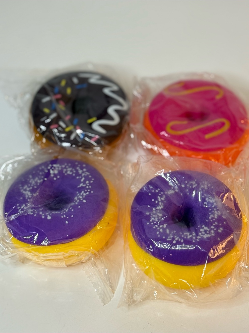 New! Assorted Colorful Donut Squishies - Fidget Sensory Toy!